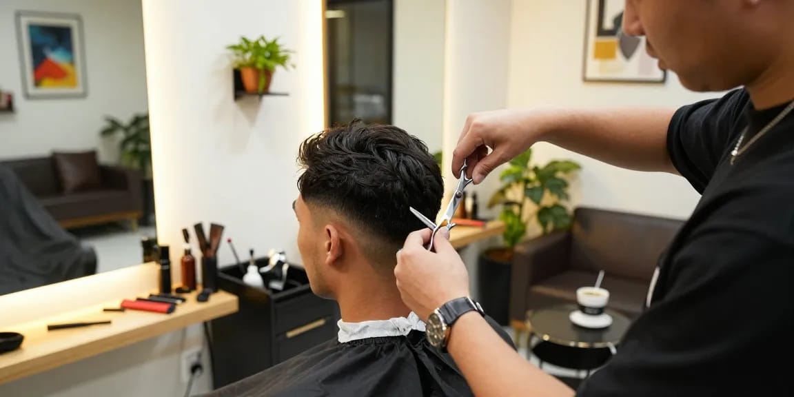 Stylish haircut experience at Shaverinfoformen.com with expert barbers.