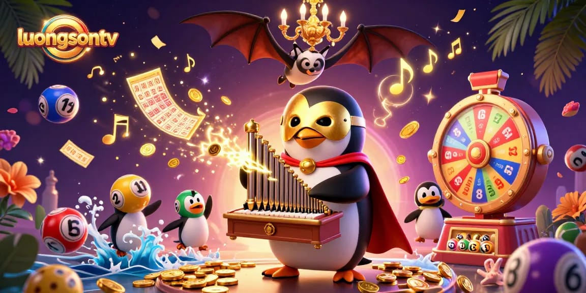 Experience exciting gameplay with luongsontv's colorful lottery elements and energetic characters.