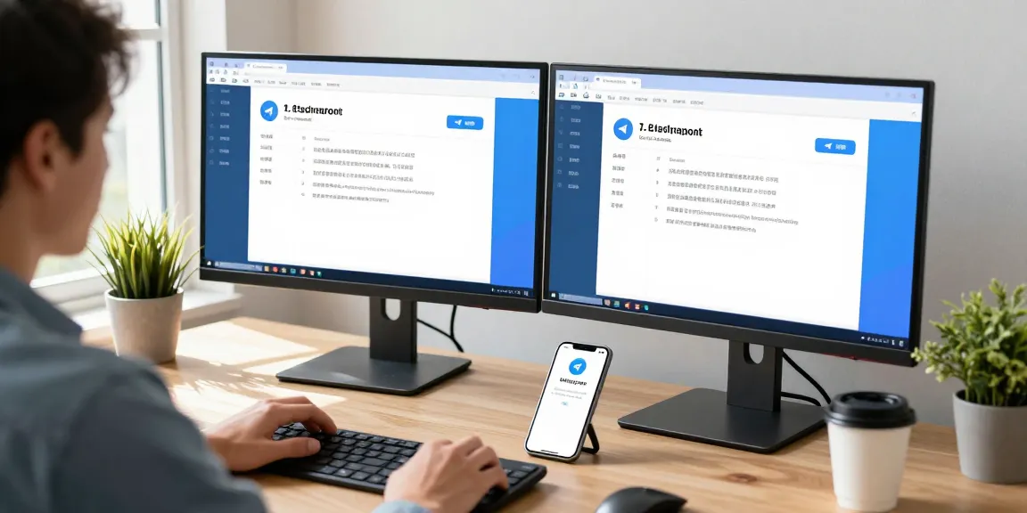 Setting up Telegram Chinese language interface in a modern workspace